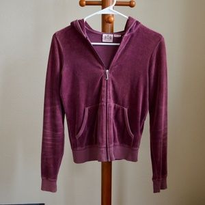 Juicy Couture Velour Maroon Track Jacket